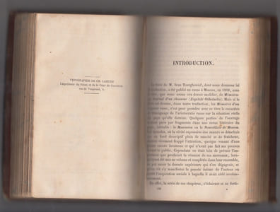 Alexandre Dumas Le maître d'armes.Paris : Michel Lévy frères, libraires-éditeurs, 1848.312 pages relié avec Tourghenief (Tourgueneff) (Tourgueniev) Mémoires d'un Seigneur Russe ou Tableau de la situation actuelle des nobles et des paysans dans les provinces russes (« Récit d'un chasseur » ou « Mémoires d'un chasseur ») - ÉDITION ORIGINALE française