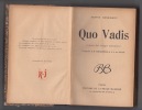 QUO VADIS. ROMAN DES TEMPS NERONIENS.Traduit par B. KOZAKIEWICZ et J.-L. de JANASZ. Sienkiewicz, Henryk 
