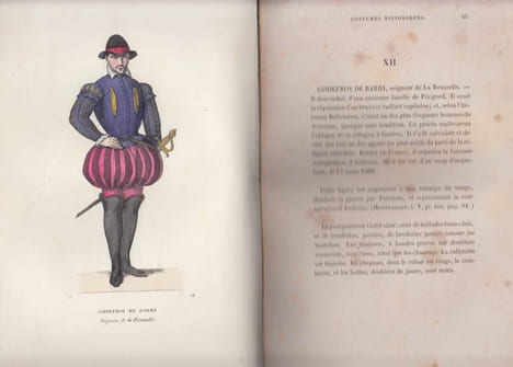 Costumes historiques de la France d'apres les monuments les plus authentiques, statues, bas-reliefs, tombeaux, sceaux, monnaies, peintures à fresque, ...