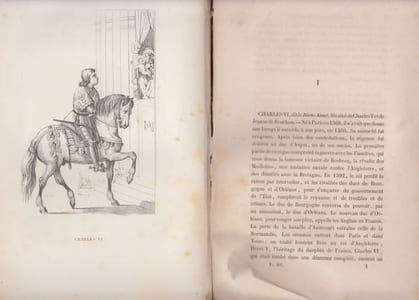 Costumes historiques de la France d'apres les monuments les plus authentiques, statues, bas-reliefs, tombeaux, sceaux, monnaies, peintures à fresque, ... miniatures, dessins, estampes, .,avec un texte descriptif par Le Bibliophile Jacob . tome III - période CHARLES VI - CHARLES VII - noblesse,etc.