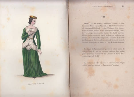 Costumes historiques de la France d'apres les monuments les plus authentiques, statues, bas-reliefs, tombeaux, sceaux, monnaies, peintures à fresque, ...