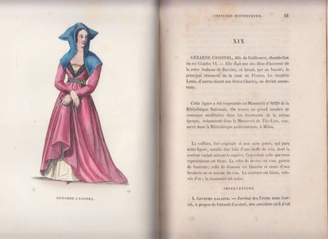 Costumes historiques de la France d'apres les monuments les plus authentiques, statues, bas-reliefs, tombeaux, sceaux, monnaies, peintures à fresque, ...