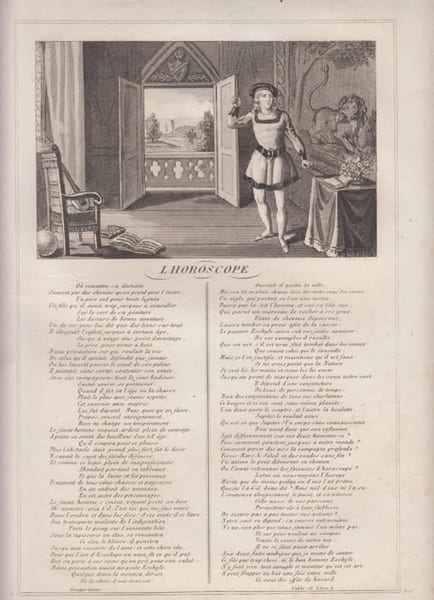 FABLE L'HOROSCOPE - GRAVURE authentique-original print Edition Taille Douce. Jean De LA FONTAINE