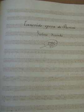 GUIBAL V.- Receuil de Partitions manuscrites pour violino secondo non paginé, arrangé en quatuor pour 2 violons alto et basse , partie violino ...