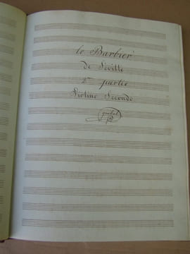 GUIBAL V.- Receuil de Partitions manuscrites pour violino secondo non paginé, arrangé en quatuor pour 2 violons alto et basse , partie violino ...
