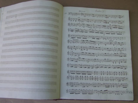 GUIBAL V.- Receuil de Partitions manuscrites pour violino secondo non paginé, arrangé en quatuor pour 2 violons alto et basse , partie violino ...