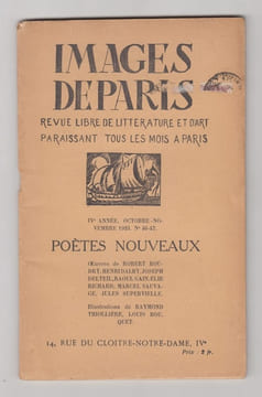 REVUE IMAGES DE PARIS N° 46-47 octobre novembre 1923 : POETES NOUVEAUX. COLLECTIF - Images de Paris Revue libre de littérature et d'art