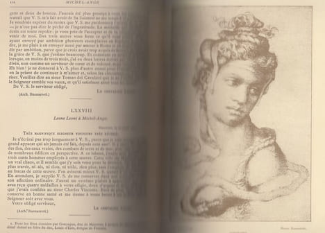 L'oeuvre littéraire de Michel-Ange d'après les archives de Buonarroti, traduite par Boyer d'Agen.Ouvrage illustré de 26 dessins de Michel-Ange d'après ...