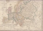 Europe 1813 - Carte géographique. Lapie, Pierre