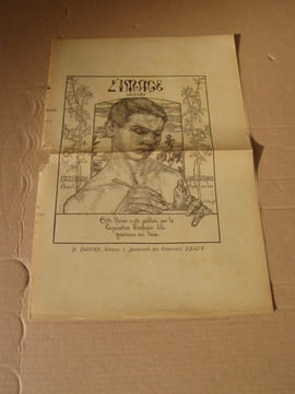 L'Image.Revue littéraire et artistique ornée de figures sur bois.- Edition originale de la collection complète de L'image, parue entre 1896 et 1897. ...