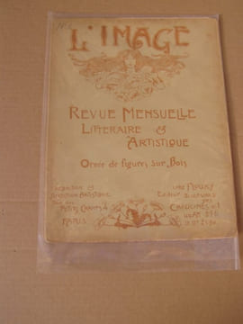 L'Image.Revue littéraire et artistique ornée de figures sur bois.- Edition originale de la collection complète de L'image, parue entre 1896 et 1897. ...