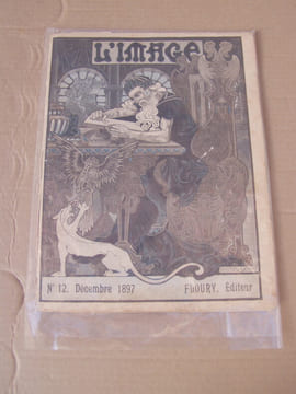 L'Image.Revue littéraire et artistique ornée de figures sur bois.- Edition originale de la collection complète de L'image, parue entre 1896 et 1897. ...