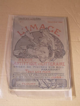 L'Image.Revue littéraire et artistique ornée de figures sur bois.- Edition originale de la collection complète de L'image, parue entre 1896 et 1897. ...