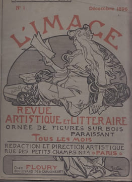 L'image revue littéraire et artistique ornée de Figures sur bois. N°1- Décembre 1896,sur papier vélin.. MUCHA (Alphons),etc