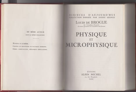 Physique et microphysique. BROGLIE (L. de)