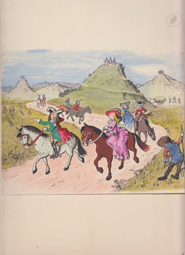 Le Roi et l'Oiseau La Bergère et le Ramoneur (1953) dessin d'animation - aquarelle originale avec cachet les films Paul Grimault au dos.. Henri Lacam ...