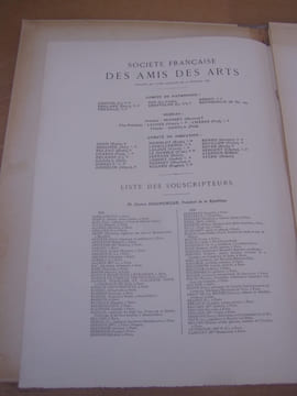 Société Française des Amis des Arts. 1929. Fondée en 1885 au Palais de l'Industrie - Champs-Élysées Liste des Sociétaires. ALBUM DE PLANCHES- complet ...