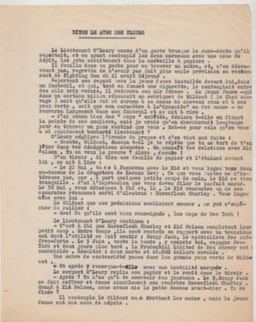 Charles de Richter : Dites le avec des fleurs, nouvelle policière, manuscrit - TAPUSCRIT corrigé,édité  + 3 coupures de presse paru dans PLAISIR DE ...
