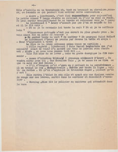 Charles de Richter : Dites le avec des fleurs, nouvelle policière, manuscrit - TAPUSCRIT corrigé,édité + 3 coupures de presse paru dans PLAISIR DE LIRE ?