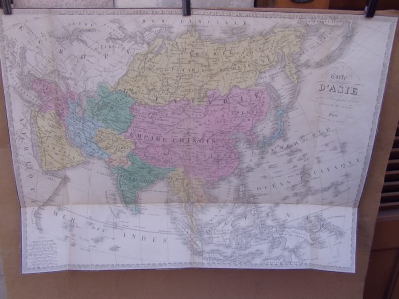 Carte d’Asie et ses Principaux Etats.. Maire, G&eacute;ographe.