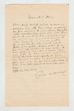 Lettre autographe signée à Charles de Richter,. Ernest La Jeunesse, [ Pseudonyme de Ernest Léon LAJEUNESSE-CAËN , Ecrivain , Caricaturiste 1874-1917 ] ...