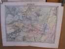 Sceaux,,carte topographique couleurs sur double page dessinée et gravées par EHRARD, tirée de l'Histoire des environs du nouveau Paris.. LA BEDOLLIERE ...