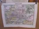 Saint-Cloud,,carte topographique couleurs sur double page dessinée et gravées par EHRARD, tirée de l'Histoire des environs du nouveau Paris.. LA ...