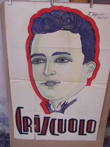 Crisaoulo ? - maquette d'affiche lithographie + gouache sign&eacute;e TEYSSIER R.. TEYSSIER R.