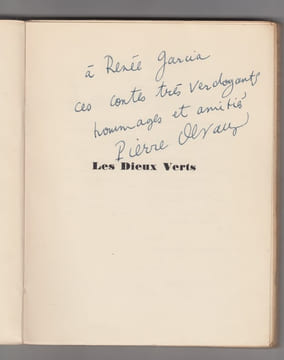 Les Dieux Verts. Nouvelle mythologie écrite en langue verte [ Edition originale - Livre dédicacé par l'auteur ]. DEVAUX, Pierre