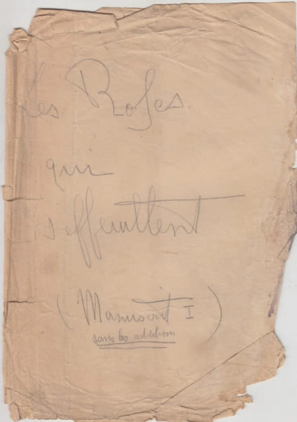 Les roses qui s'effeuillent - manuscrit; pi&egrave;ce de theatre in&eacute;dite. Charles de Richter 