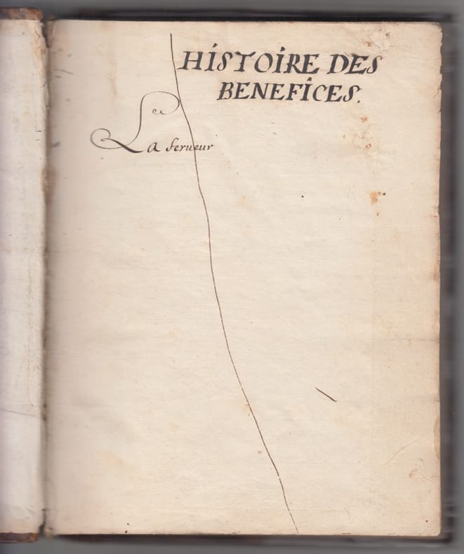 Histoire des bénéfices, manuscrit- (Laferueur- Laserueur) . [SARPI (Paolo)].( Amelot de la Houssaye )- MANUSCRIT. 