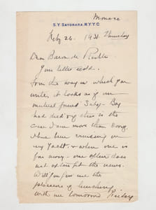 Lettre autographe signée à Charles de Richter,
