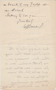 Lettre autographe signée à Charles de Richter,. Anderson, Isabel