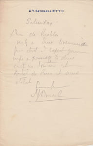 Lettre autographe au crayon signée à Charles de Richter,