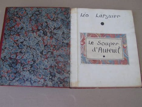 Manuscrit : Le souper d'Auteuil (Nicolas BOILEAU, dit BOILEAU-DESPRÉAUX ), manuscrit autographe inédit ?; avec dessins aquarèllés. LARGUIER Léo - (La ...
