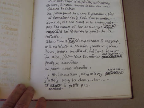 Manuscrit : Le souper d'Auteuil (Nicolas BOILEAU, dit BOILEAU-DESPRÉAUX ), manuscrit autographe inédit ?; avec dessins aquarèllés. LARGUIER Léo - (La ...