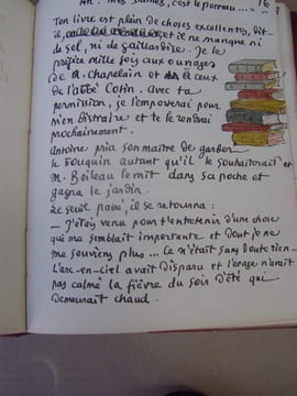 Manuscrit : Le souper d'Auteuil (Nicolas BOILEAU, dit BOILEAU-DESPRÉAUX ), manuscrit autographe inédit ?; avec dessins aquarèllés. LARGUIER Léo - (La ...