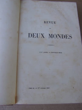 Revue des deux mondes tome XX annee octobre à décembre 1847; Gérard de Nerval- Scènes de la vie orientale;etc. Revue des Deux Mondes,