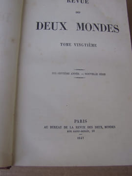 Revue des deux mondes tome XX annee octobre à décembre 1847; Gérard de Nerval- Scènes de la vie orientale;etc. Revue des Deux Mondes,