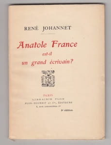 Anatole France est il un grand écrivain