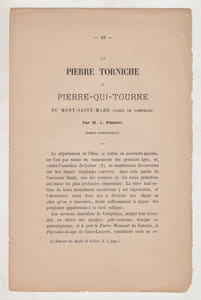 Notice sur la Pierre-Torniche : ou Pierre-Qui-Tourne du Mont-Saint-Mard (foret de Compiegne)