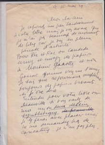 Lettre autographe signée à RICHTER (Charles de)