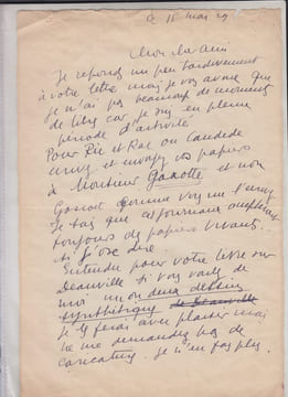 Lettre autographe signée à RICHTER (Charles de). Pol RAB (1898-1933) - Pol Rab