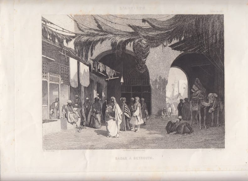 Bazar A Beyrouth. Theodore Frere - S. Veyrassat