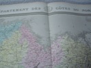 Carte du Département COTES DU NORD [CÔTES d'ARMOR] avec vue de St.Brieuc  dréssée par Donnet. Alexis Donnet DONNET ,FREMIN et LEVASSEUR ou DONNET and ...