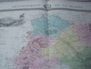Carte du Département de la MARNE avec vue de Chalons   dréssée par Donnet. Alexis Donnet DONNET ,FREMIN et LEVASSEUR ou DONNET and MONIN
