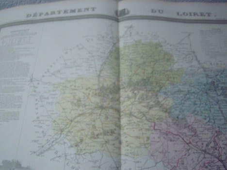 Carte du Département LOIRET avec vue de Orléans dréssée par Donnet. Alexis Donnet DONNET ,FREMIN et LEVASSEUR ou DONNET and MONIN