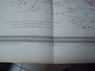 Carte du Département LOIRET avec vue de Orléans dréssée par Donnet
