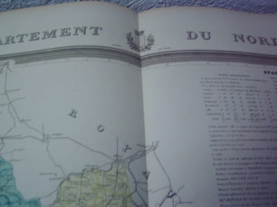 Carte du Département du NORD avec vue de Lille  dréssée par Donnet