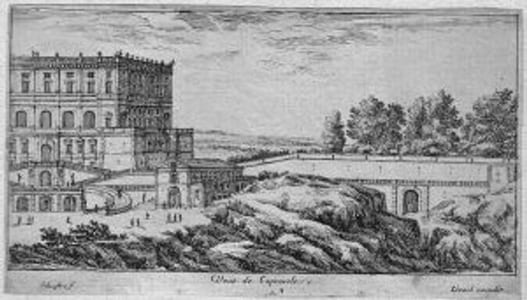 Veuë de Caprarole.- Eau-forte originale; tirage d'époque.